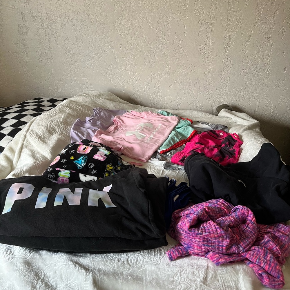 All name brand Nike, under armor, pink, Hurley.